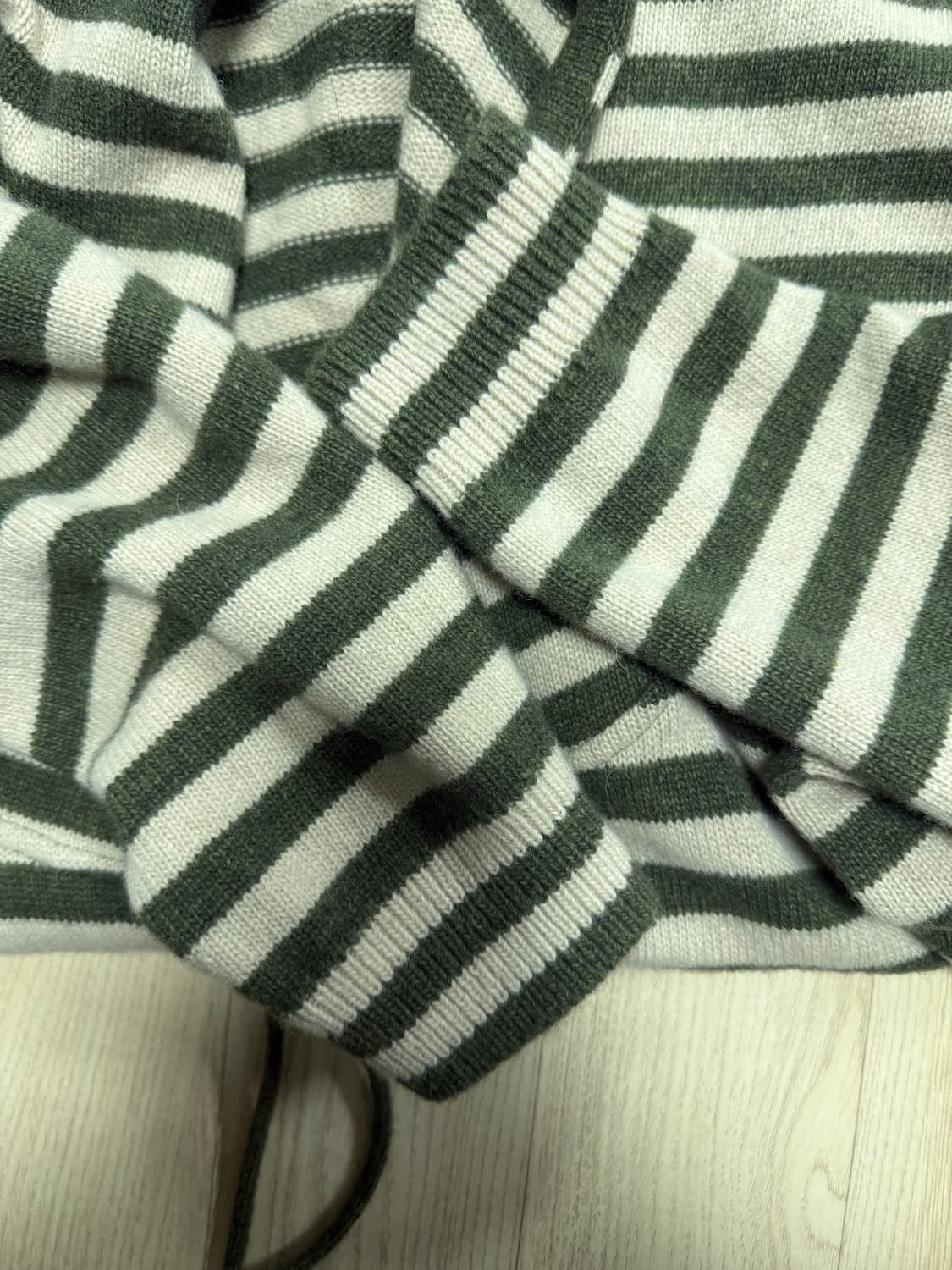 슬로우애시드 니트 후드집업 - 카키 S 상품이미지7