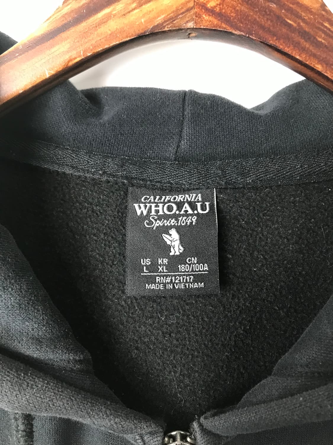 후아유 y2k 와투케 블랙 후드집업 상품이미지6