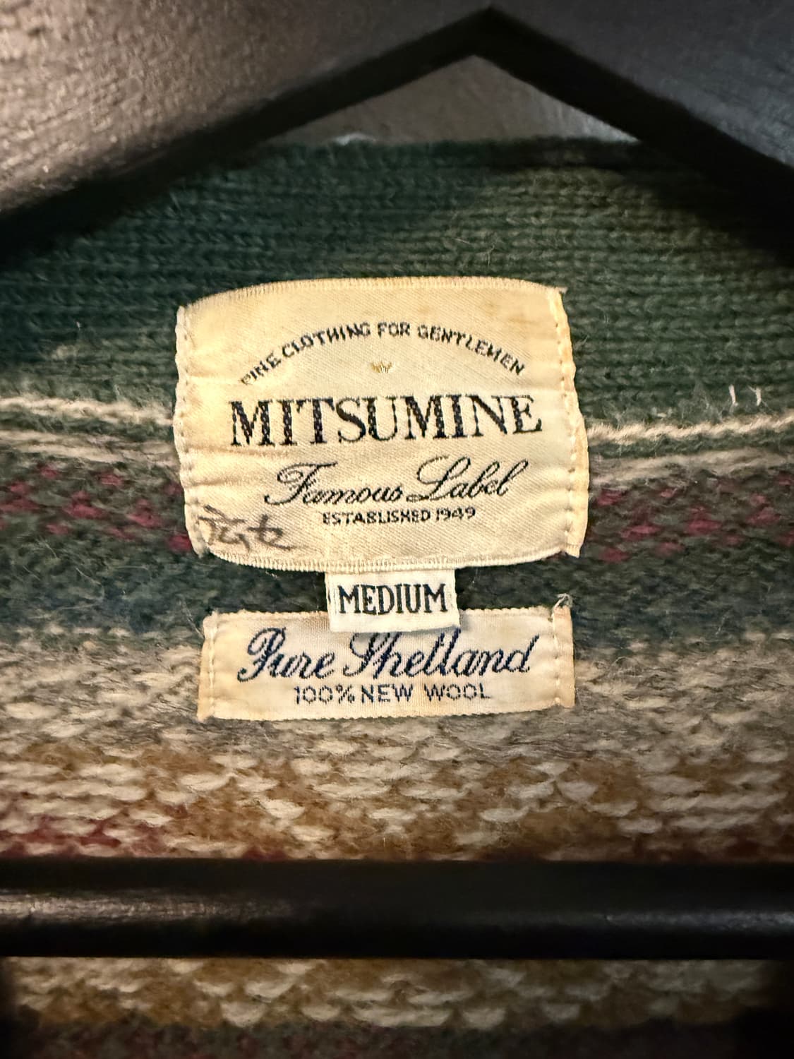 MITSUMINE Pure Shetland Wool 가디건 상품이미지3