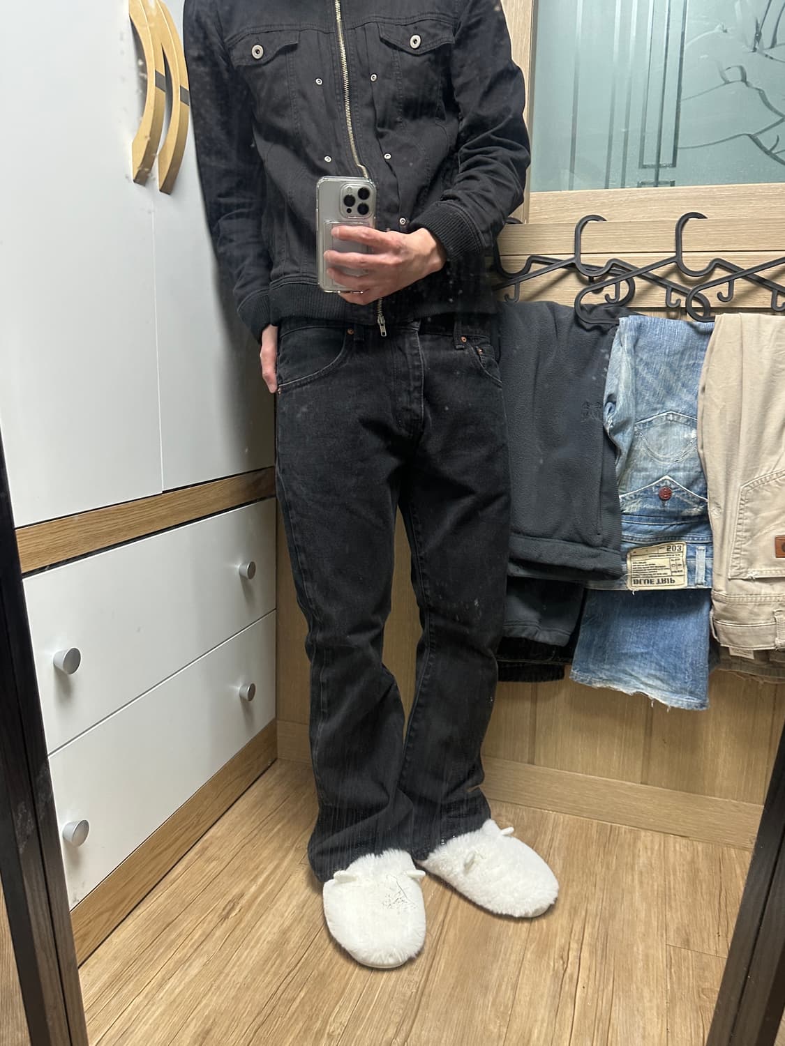 [W32 H33] 00s 리바이스 재팬 517 부츠컷 블랙 상품이미지3