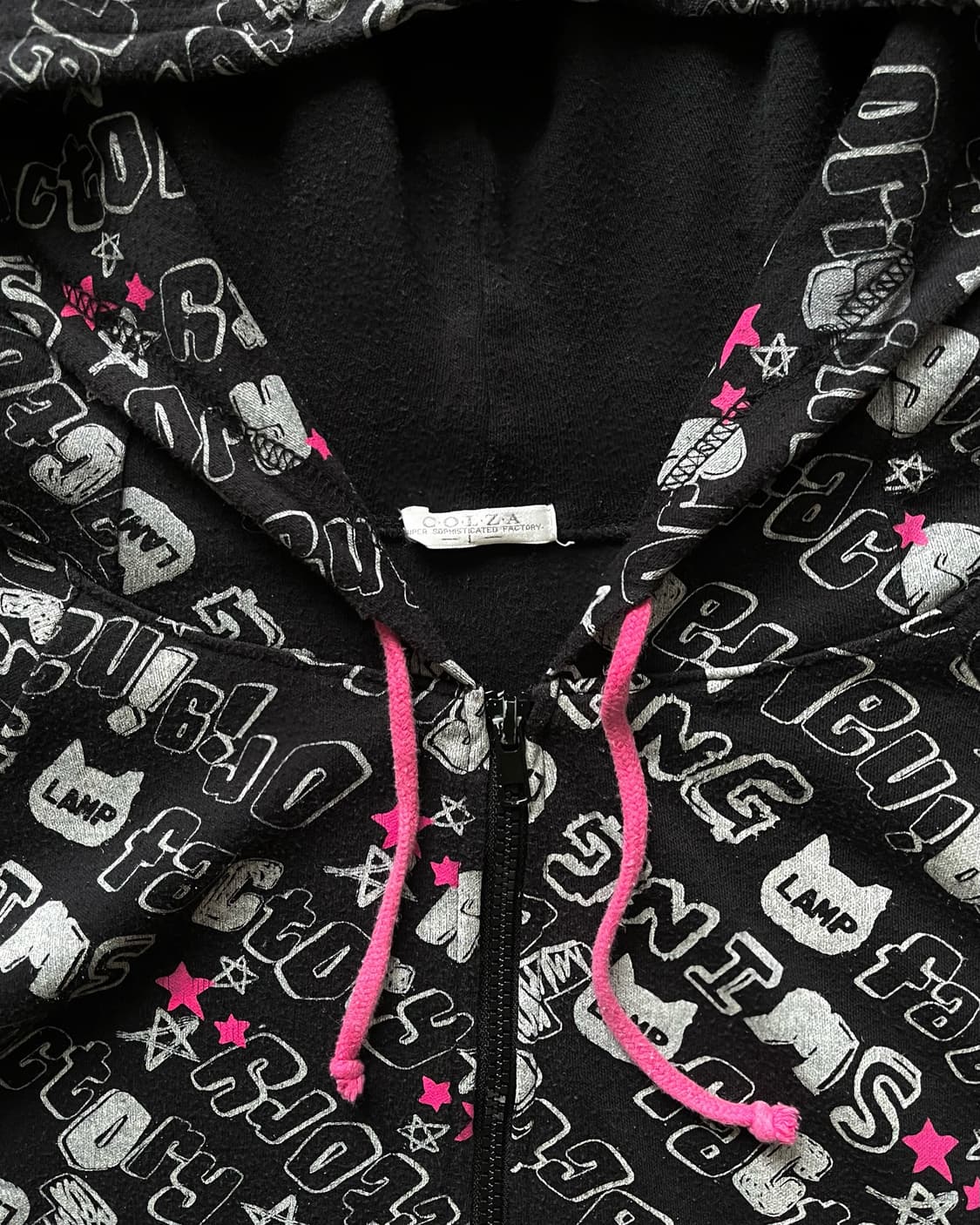 COLZA Graphic Pattern Ears Hood Zip-up 상품이미지7