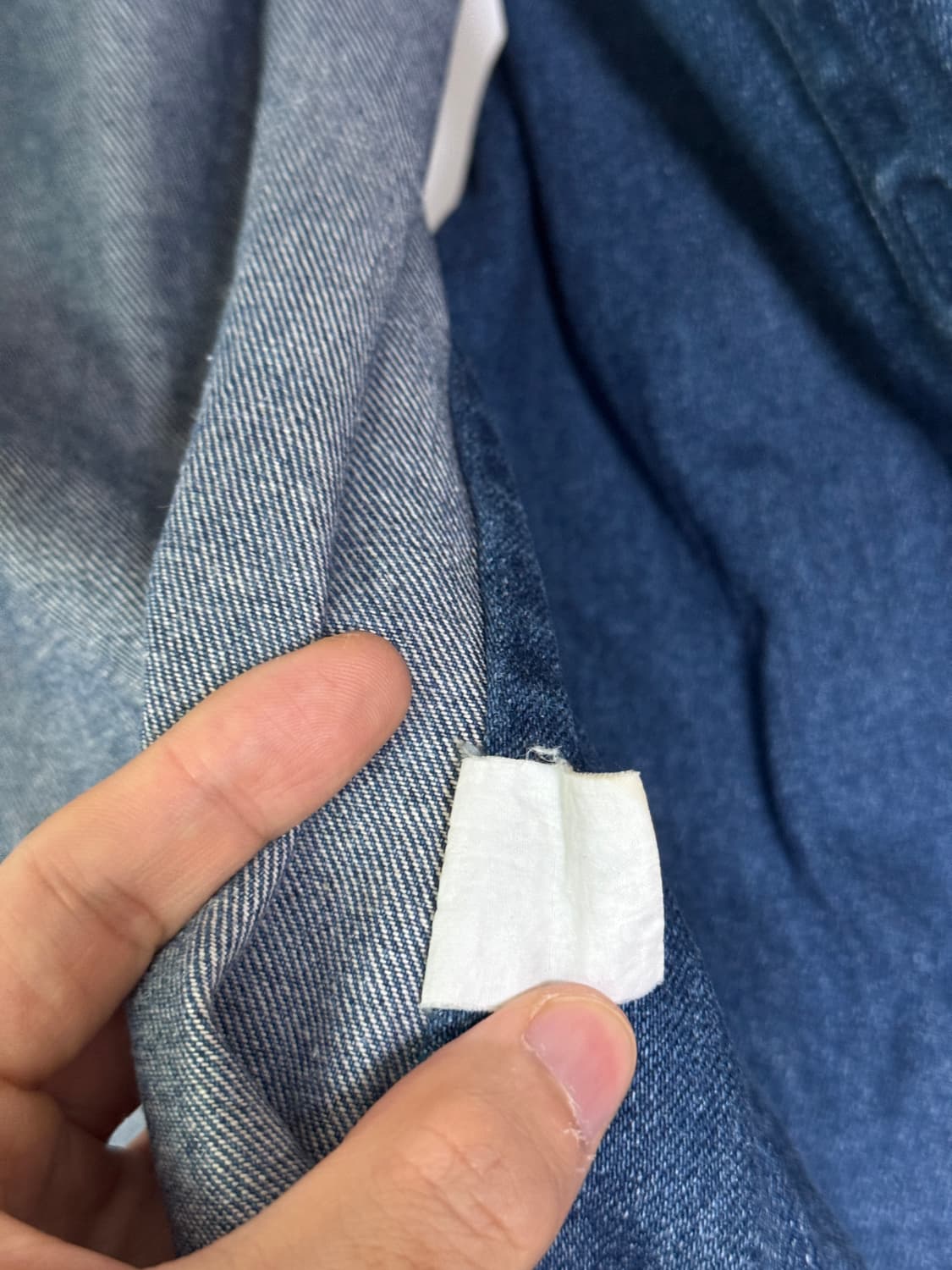 일본 빈티지 베니보탄 데님 조끼 100-105 상품이미지5