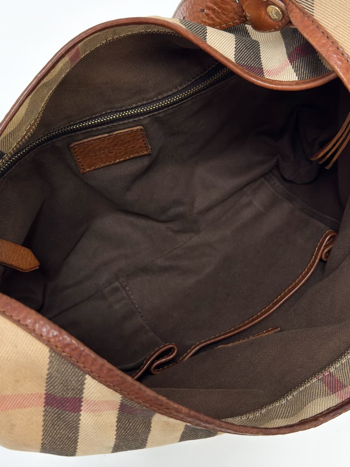 Burberry Canvas Leather Hobo Bag 상품이미지6