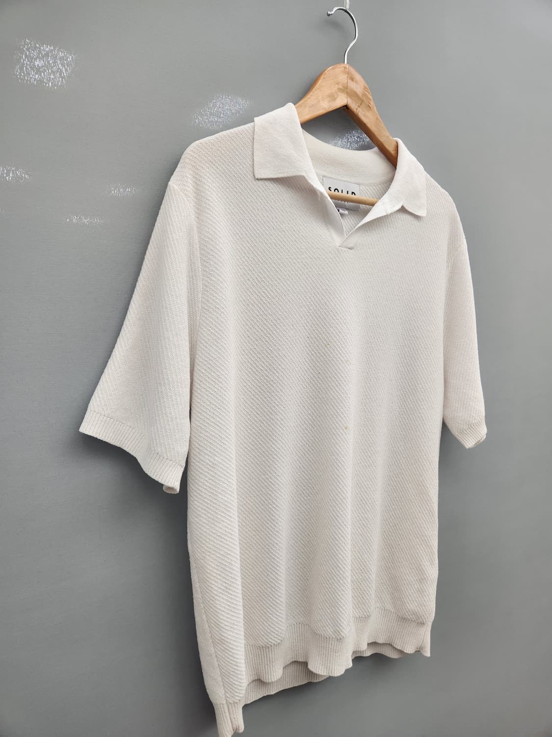 솔리드옴므 카라 반팔 니트 상품이미지2