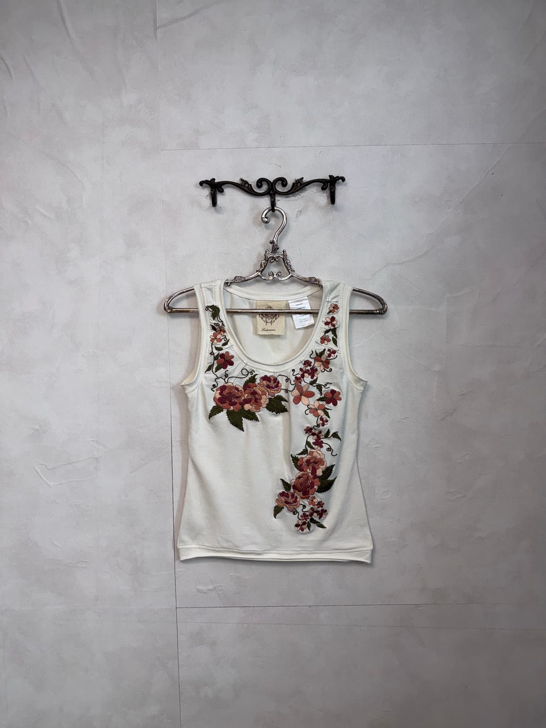 Oriental flower embroidered sleeveless  상품이미지2