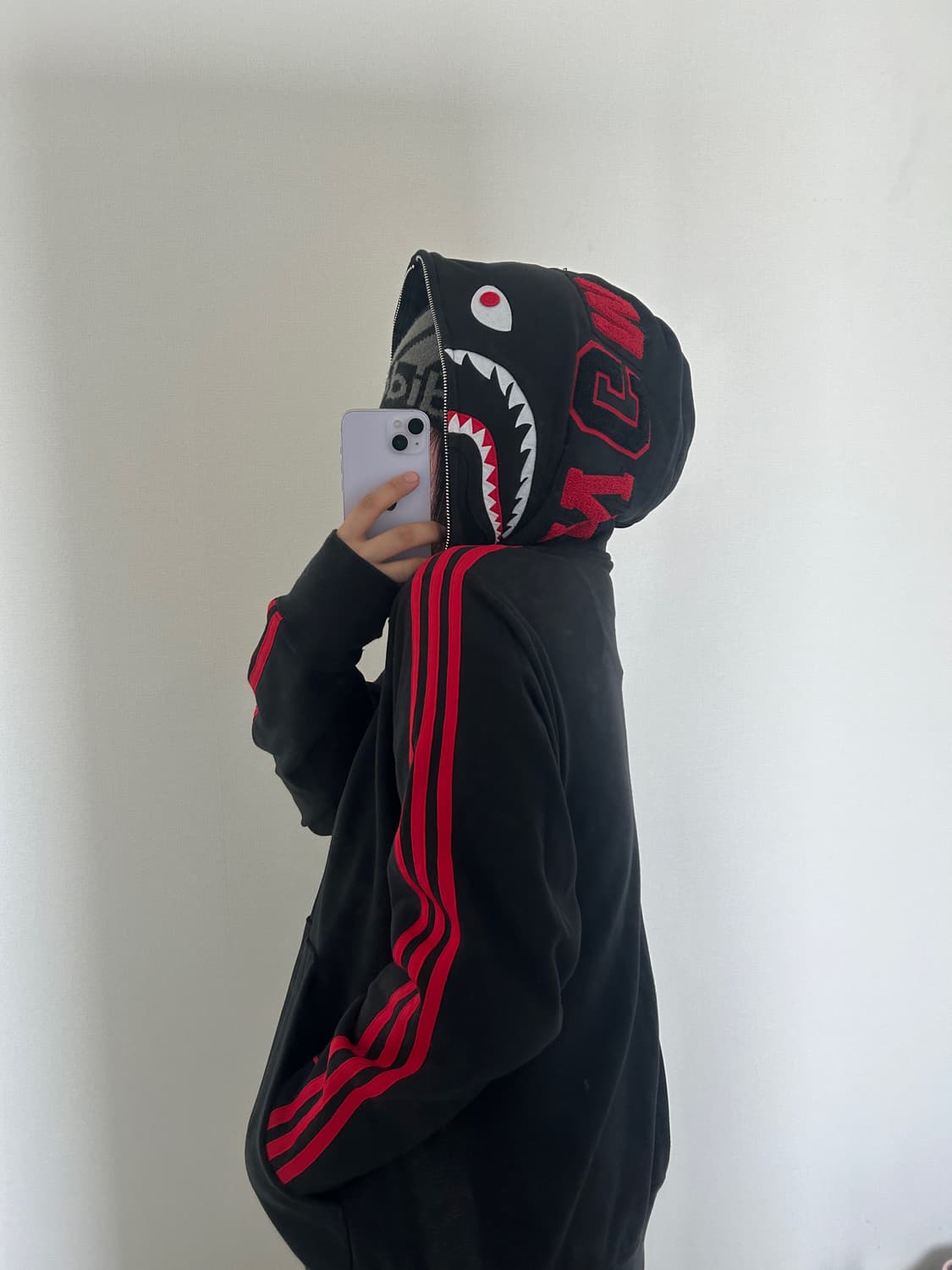 새상품 Adidas X bape 아디다스 베이프 얼티밋 샤크 후드 XL 상품이미지2