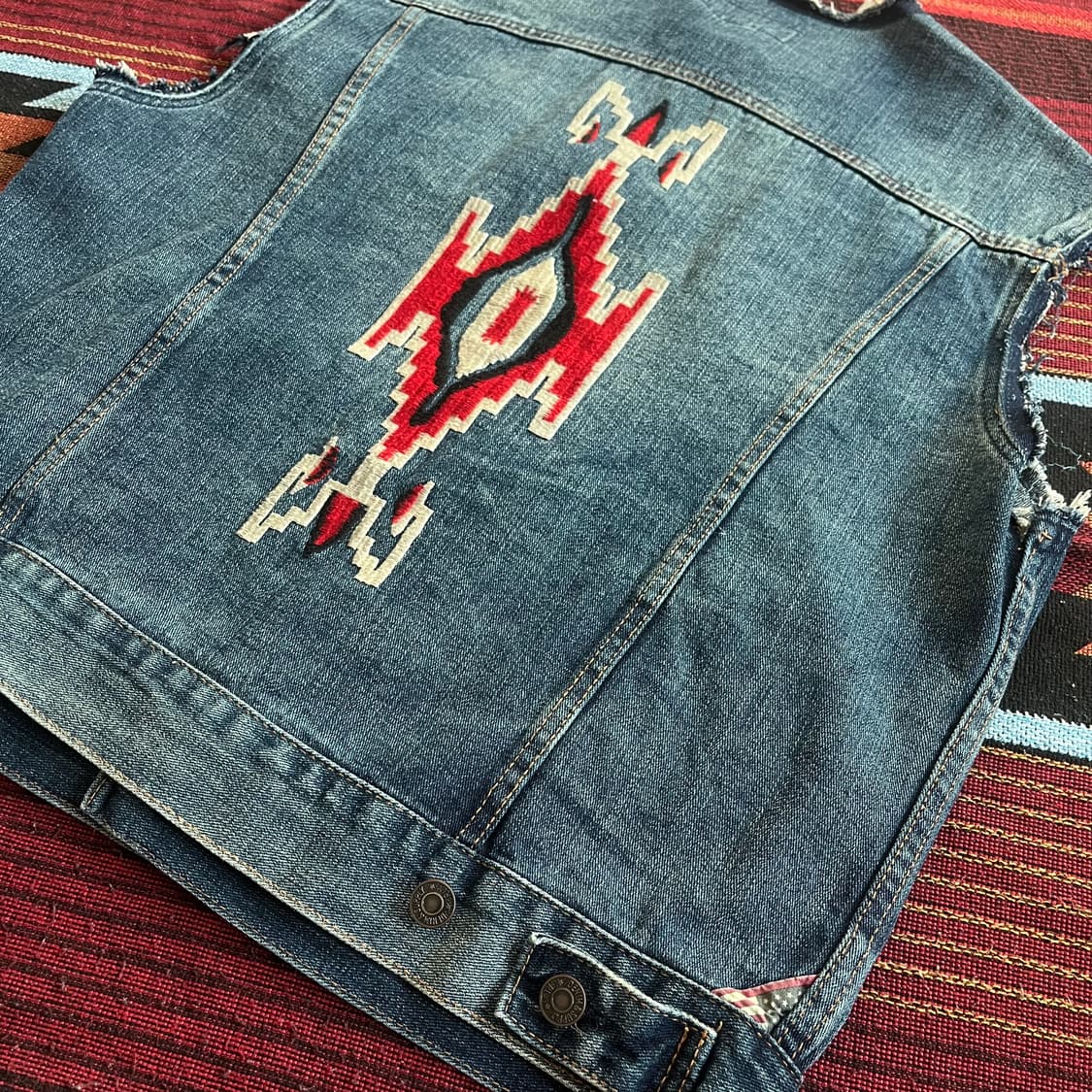 데님엔서플라이 치마요 데님 베스트 자켓 Denim & Supply 상품이미지4