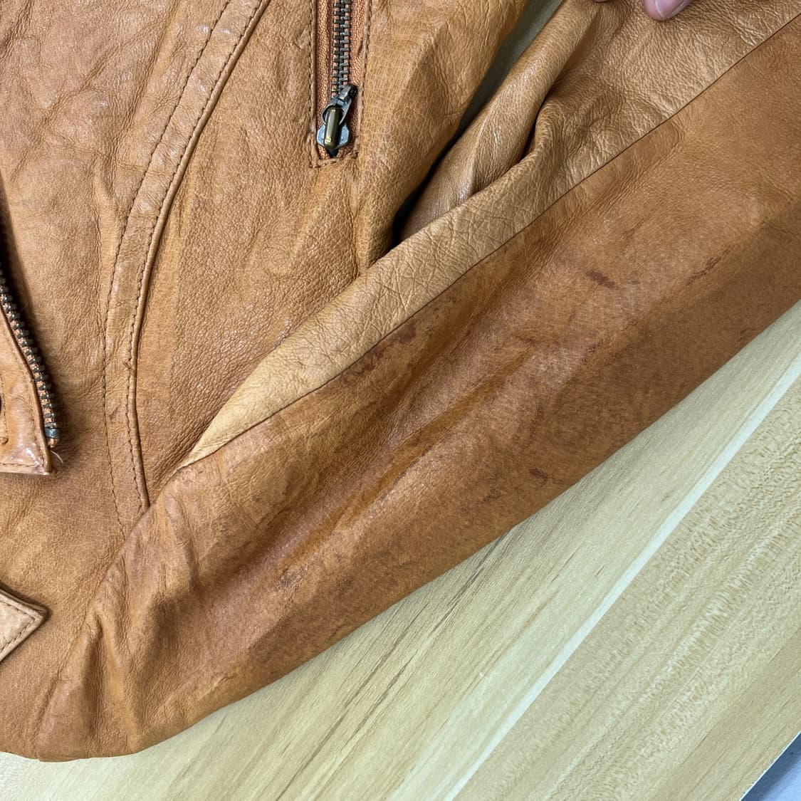 Spiral Girl 스파이럴걸 퍼 가죽 라이더 자켓 S 상품이미지9