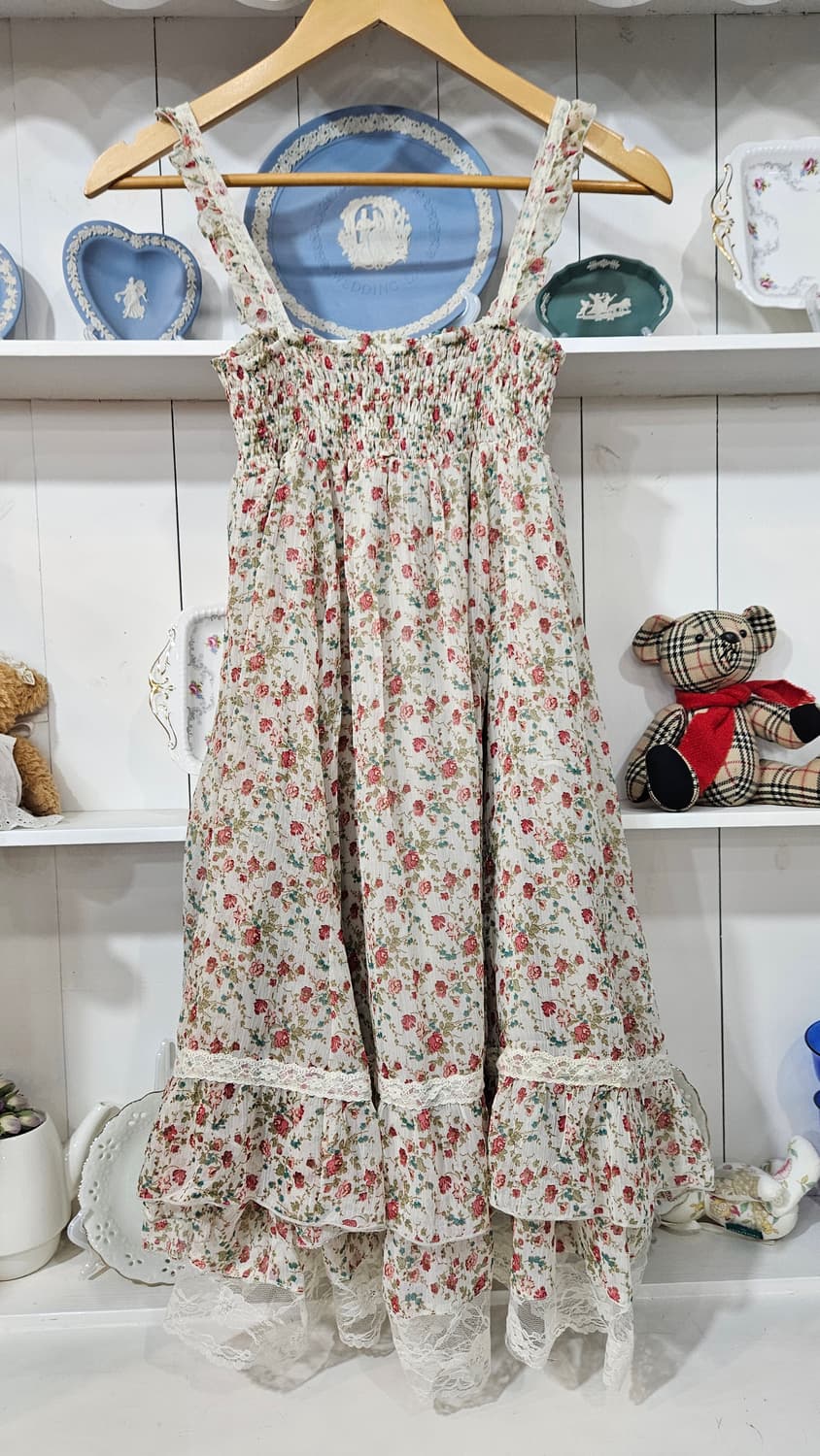 axes femme(엑시즈팜) 잔꽃 로즈 레이스 코르셋 원피스 상품이미지6