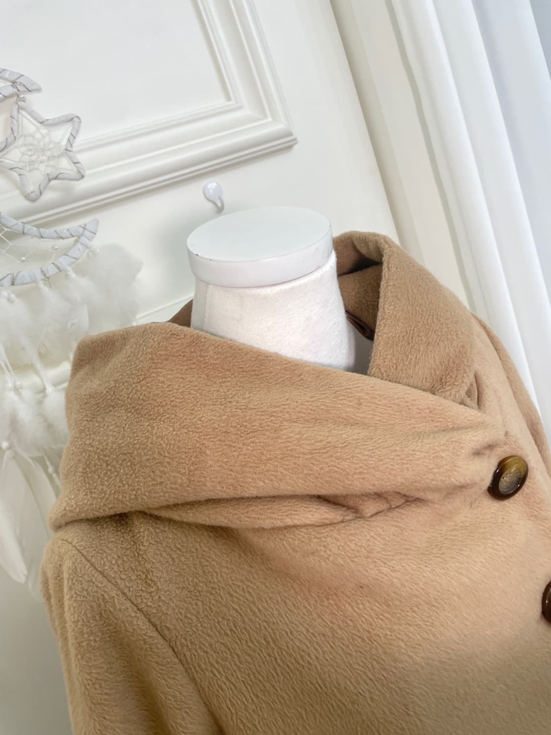 beige two-button hoodie basic coat 상품이미지7