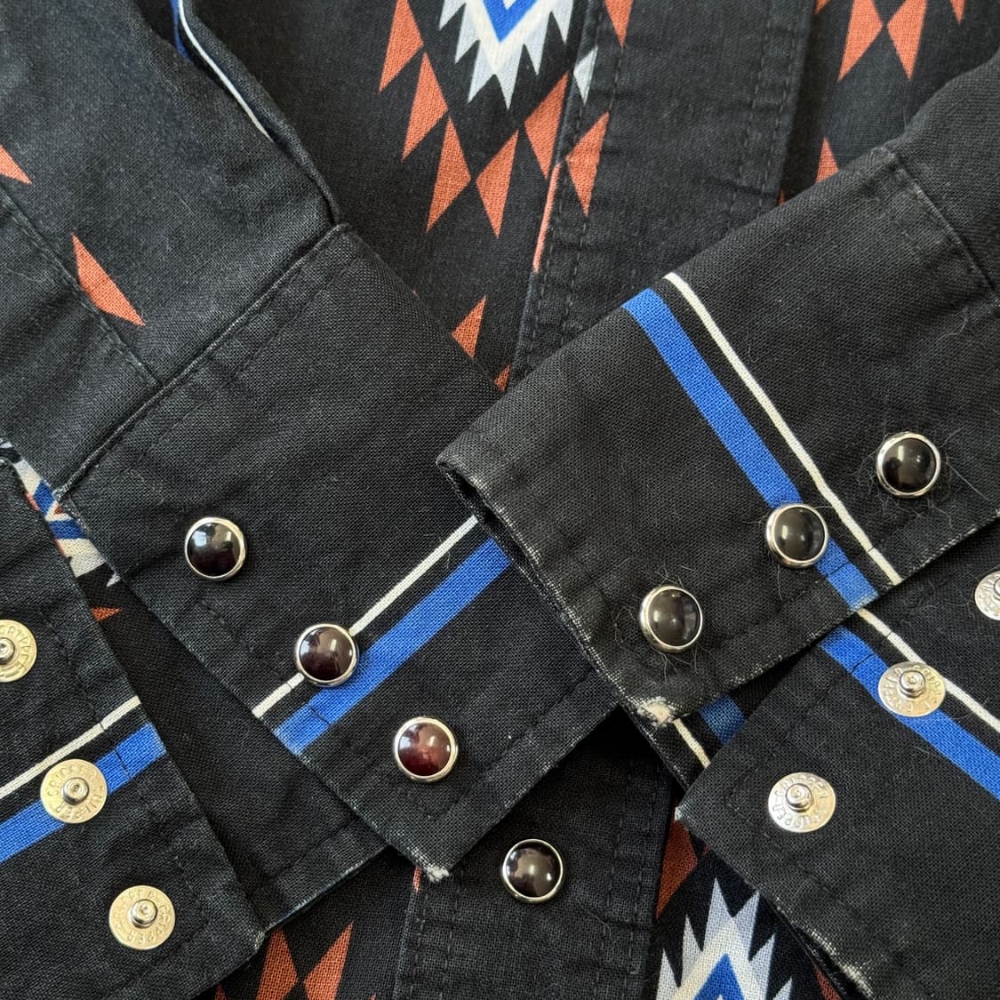 랭글러 90s 에스닉 치마요 블랙 웨스턴 셔츠 105~ 상품이미지4