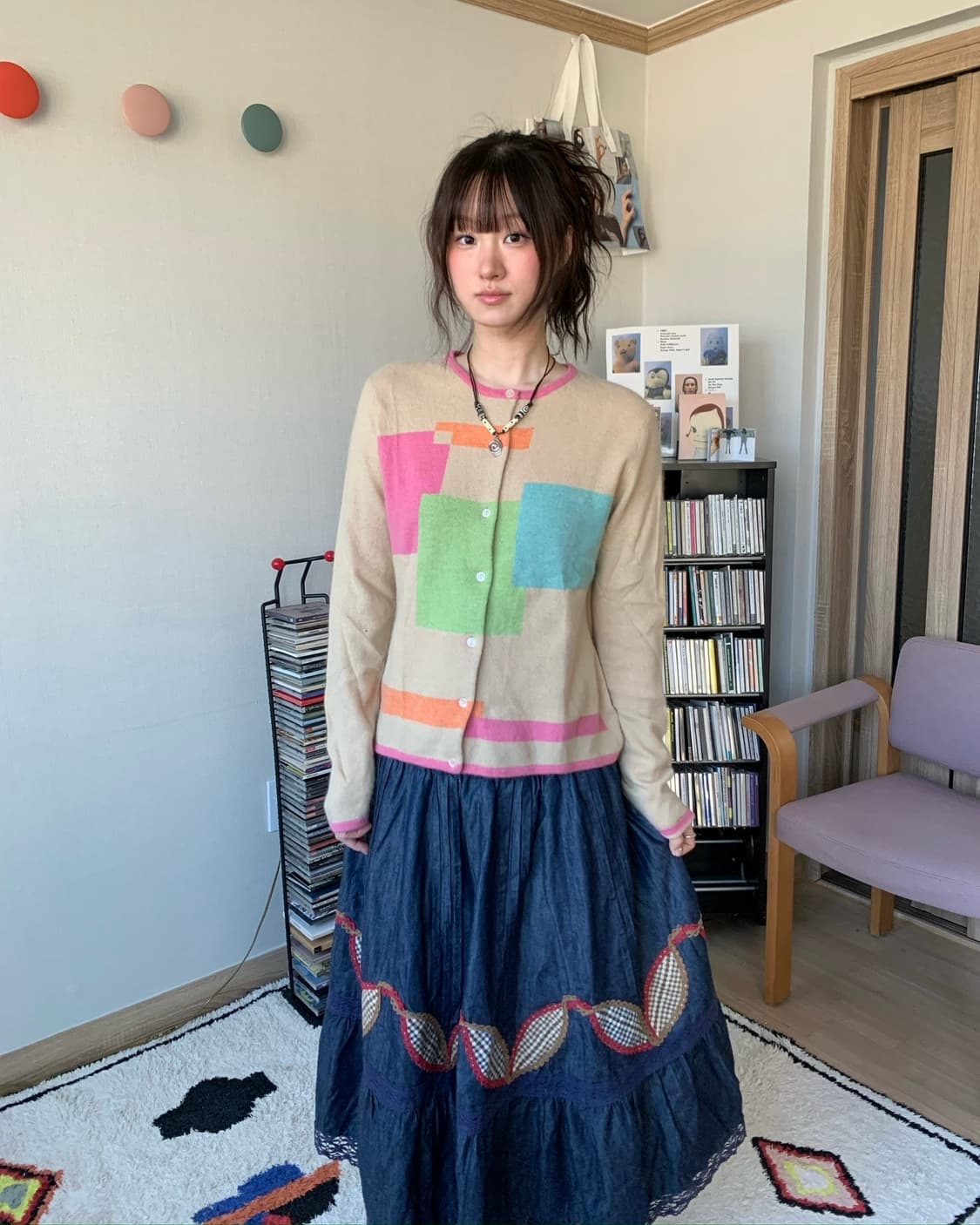 denim patchwork skirt 상품이미지8