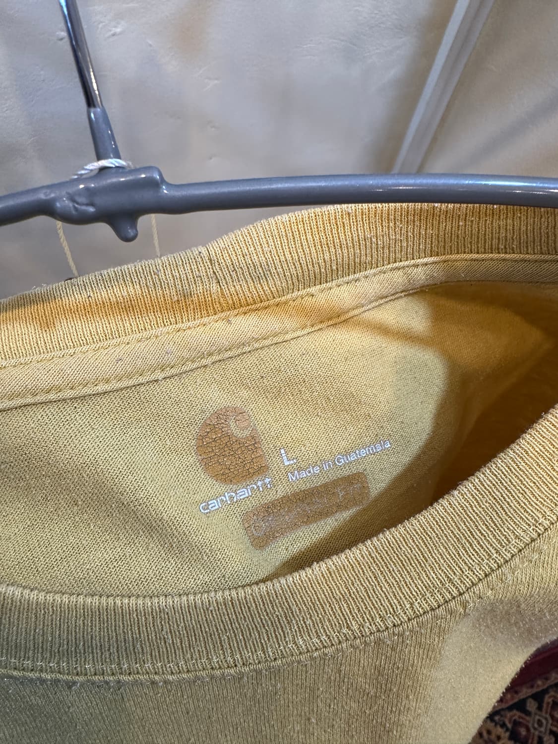 칼하트 포켓 반팔 티셔츠 머스타드 L 상품이미지3