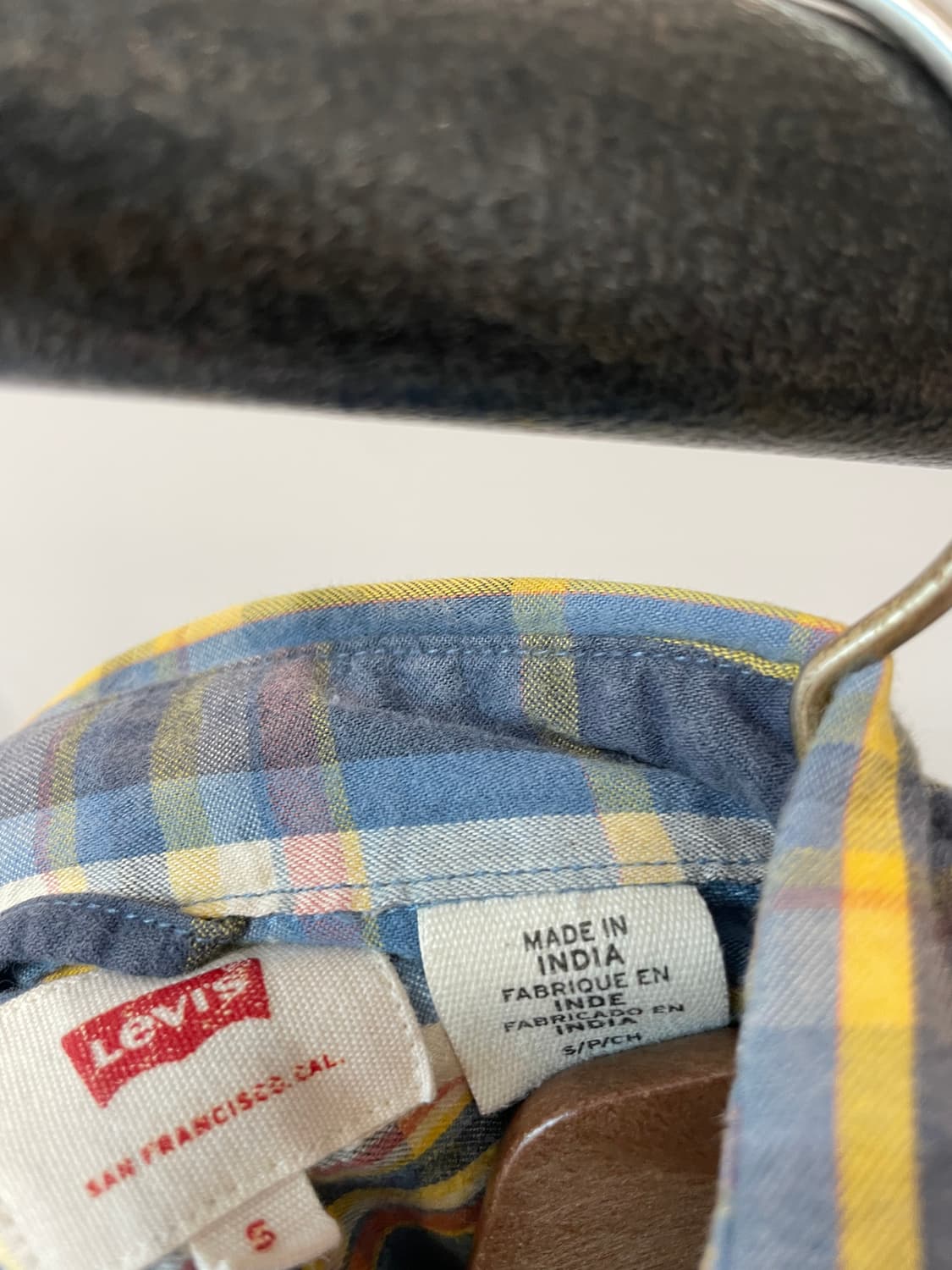 (S) levis 리바이스 투포켓 웨스턴 체크셔츠 상품이미지5