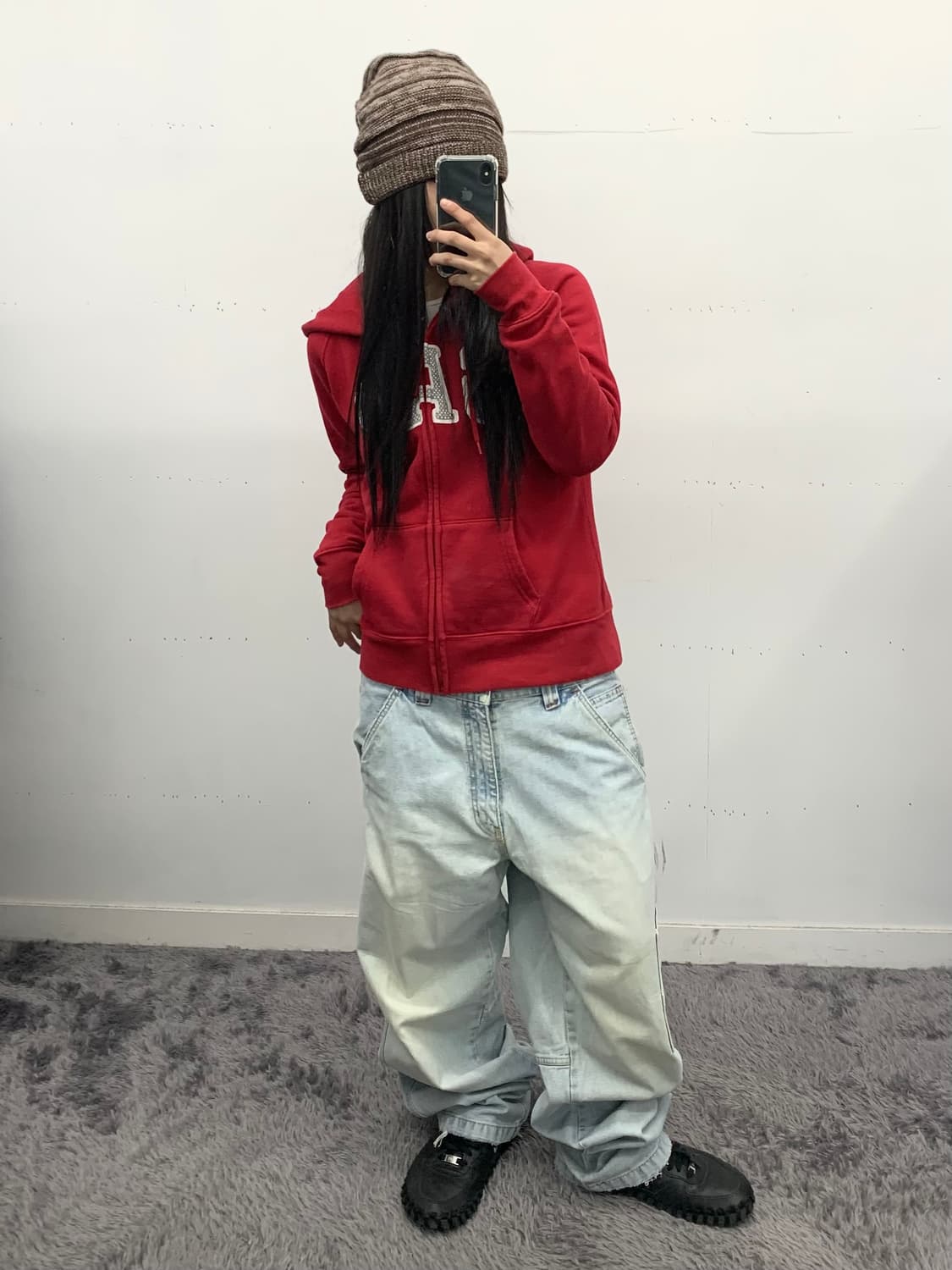 Gap 땡땡이 로고 후드집업 상품이미지3