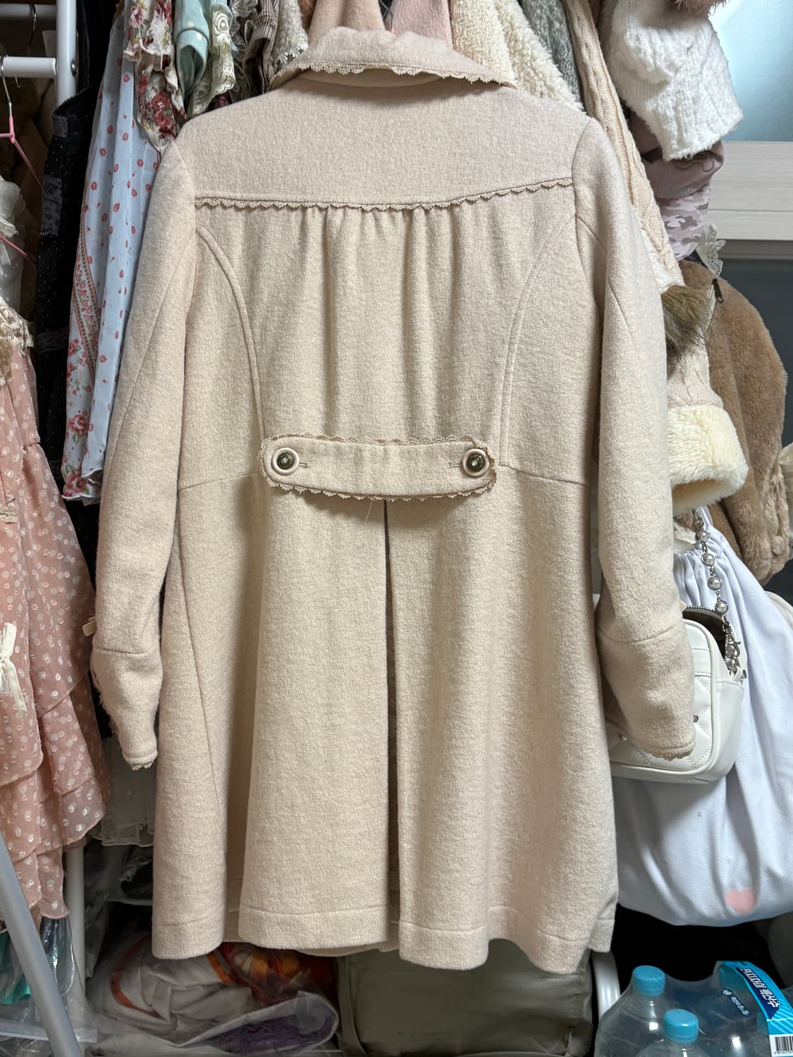 엑시즈팜 퍼 레이스 코트 로걀히메갸루 빈티지 상품이미지2