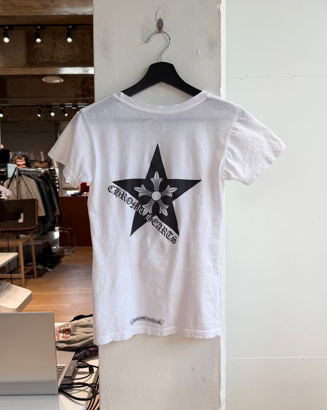 크롬하츠 화이트 스타포인트 로고 하프티  상품이미지7