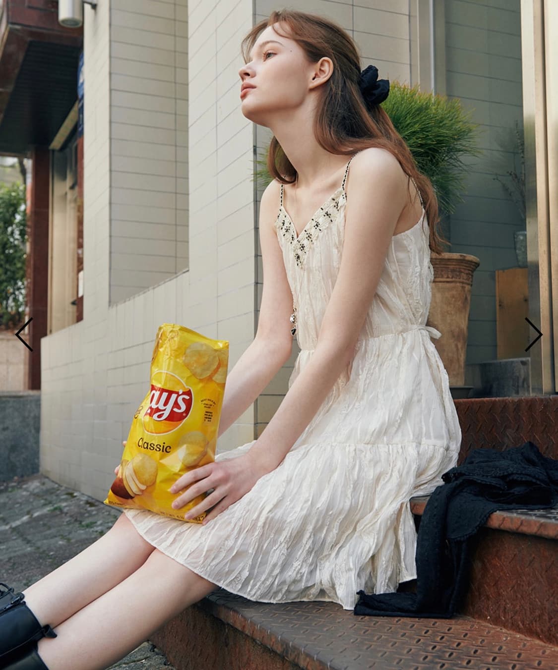 오앨 레이스 슬립 원피스 LACE SLIP MINI DRESS IVORY 상품이미지3