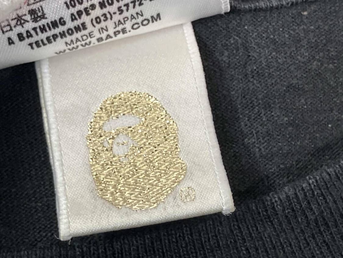 베이프 빅 에이프 헤드 롱슬리브 티셔츠 블랙 상품이미지7