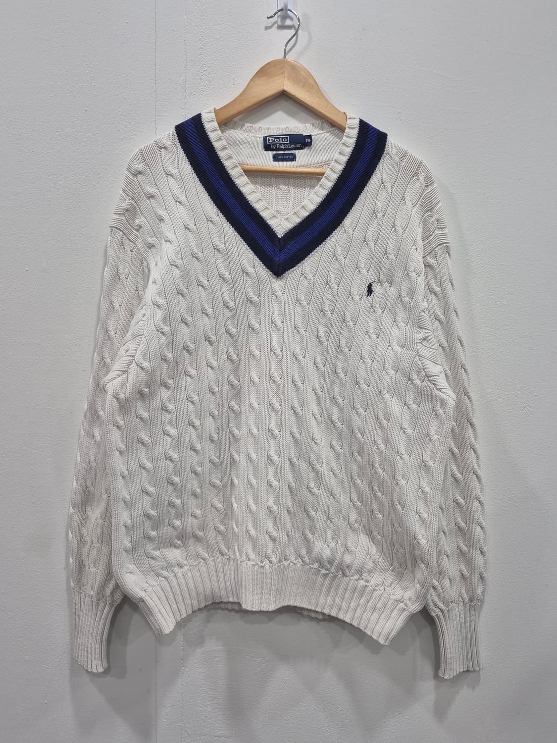 폴로랄프로렌 아이코닉 크리켓 코튼 케이블 스웨터 니트 남성 110사이즈 상품이미지1