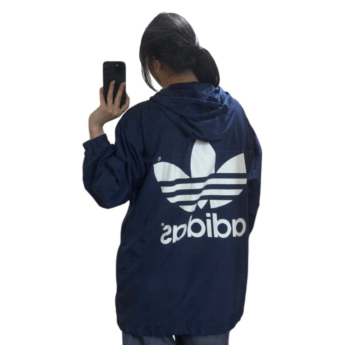 아디다스 90s 올드스쿨 빅로고 로브 바람막이 자켓 상품이미지1