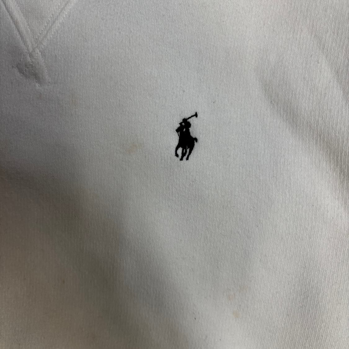 폴로 랄프로렌 화이트 신형 큐알탭 맨투맨 기모 스웻셔츠 상품이미지2