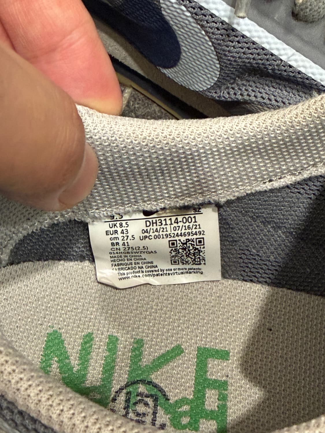 나이키 사카이 클랏 LD와플 쿨 그레이 275 상품이미지8