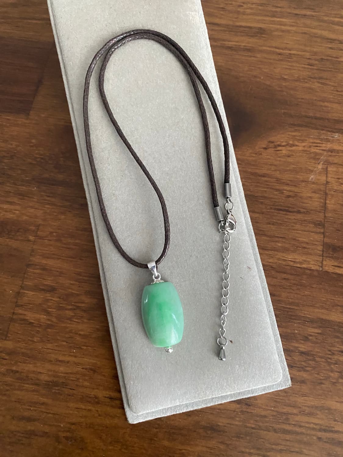 천연 비취 펜던트 실버 목걸이(925) 상품이미지2