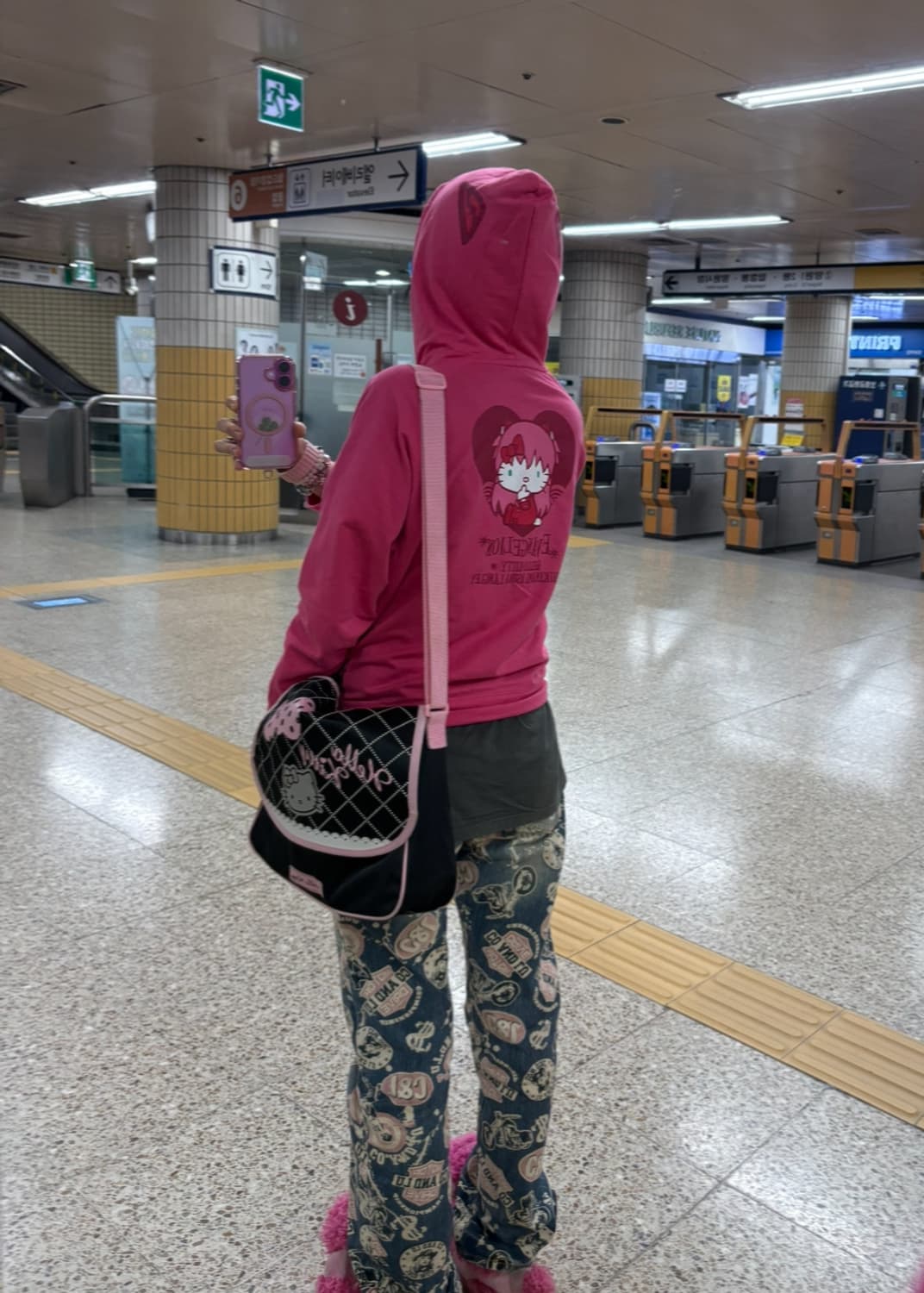 헬로키티 에반게리온 콜라보 후드 에바키티 상품이미지4