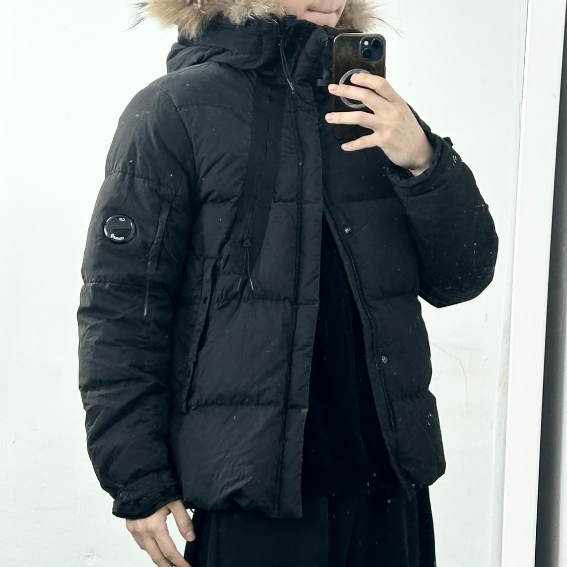 CP 컴퍼니 50FILI 라쿤퍼 구스다운 패딩 상품이미지4