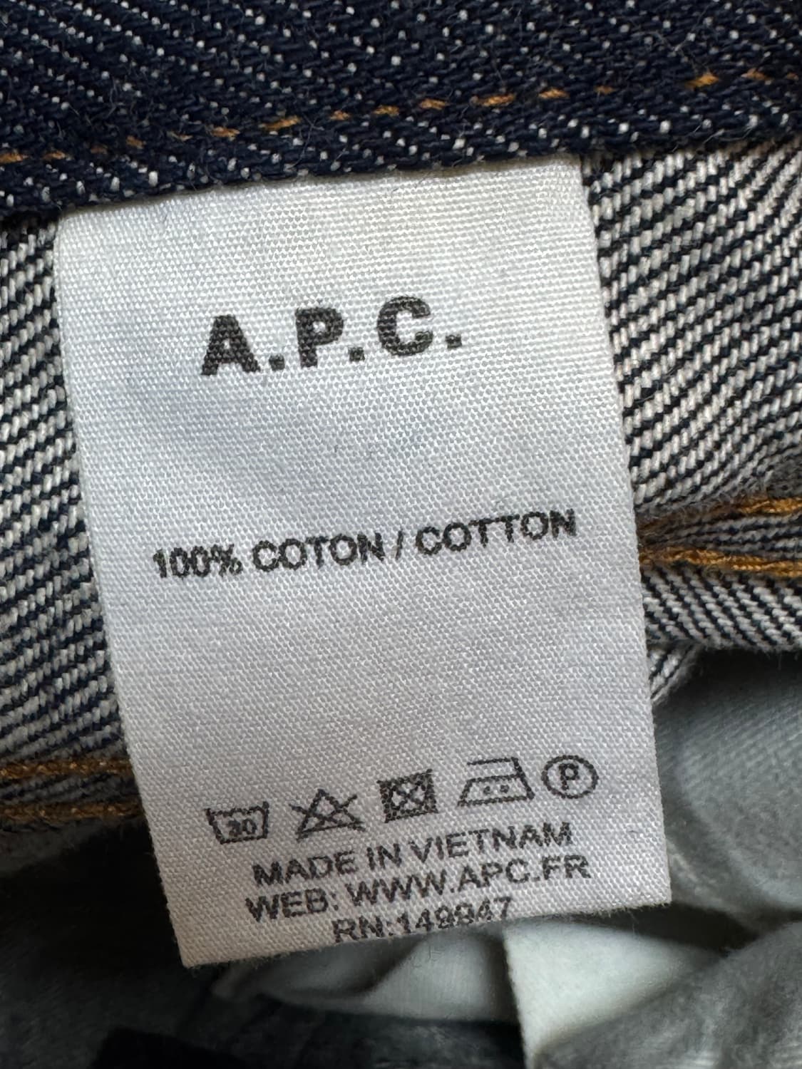 (30)A.P.C 아페쎄 쁘띠 뉴 스탠다드 생지 데님팬츠 상품이미지5