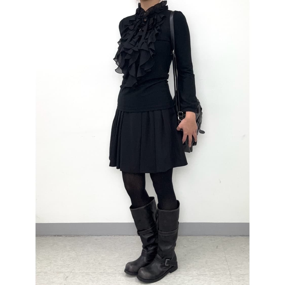 빈티지 블랙 프릴 롱슬리브 상품이미지3