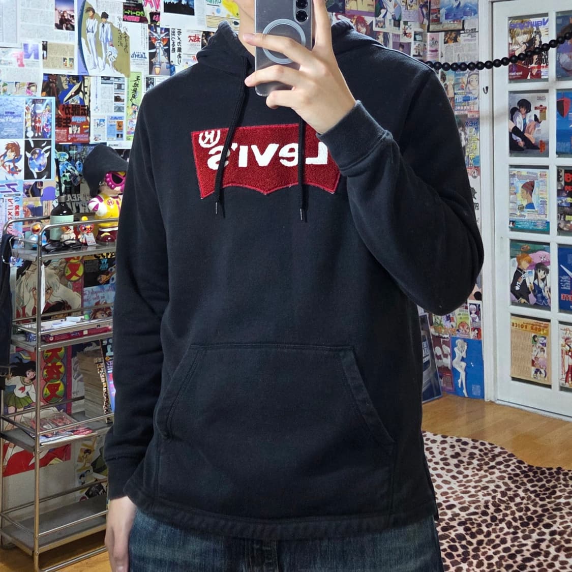 리바이스 빅 로고 패치 후드티 상품이미지1