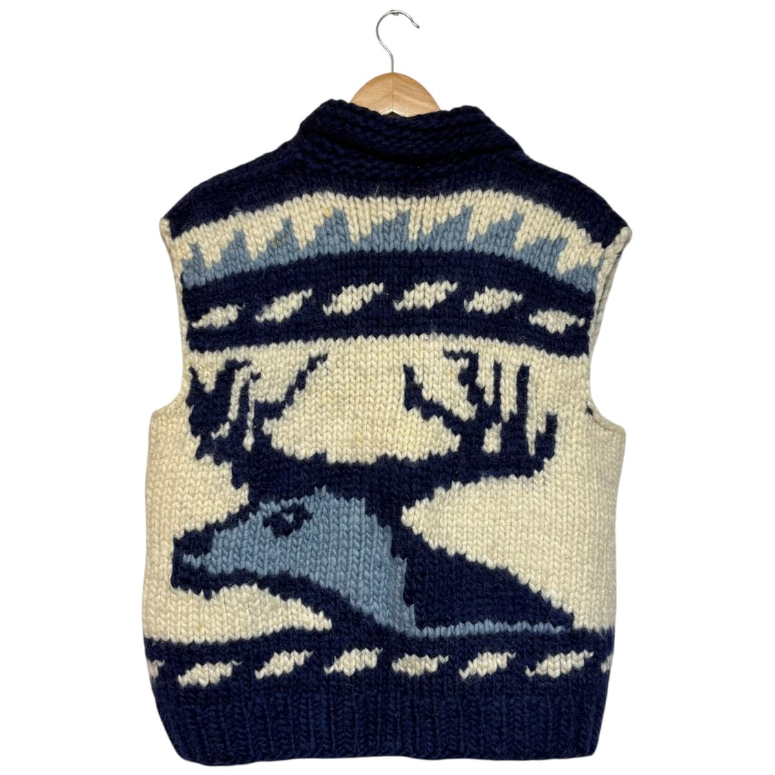 3666 FB 캐나다 사슴 코위찬 니트조끼 상품이미지2