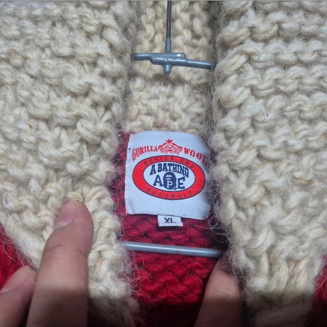 (희귀)베이프 11A/W 니고 아카이브 코위찬 니트집업 XL 정품 상품이미지3