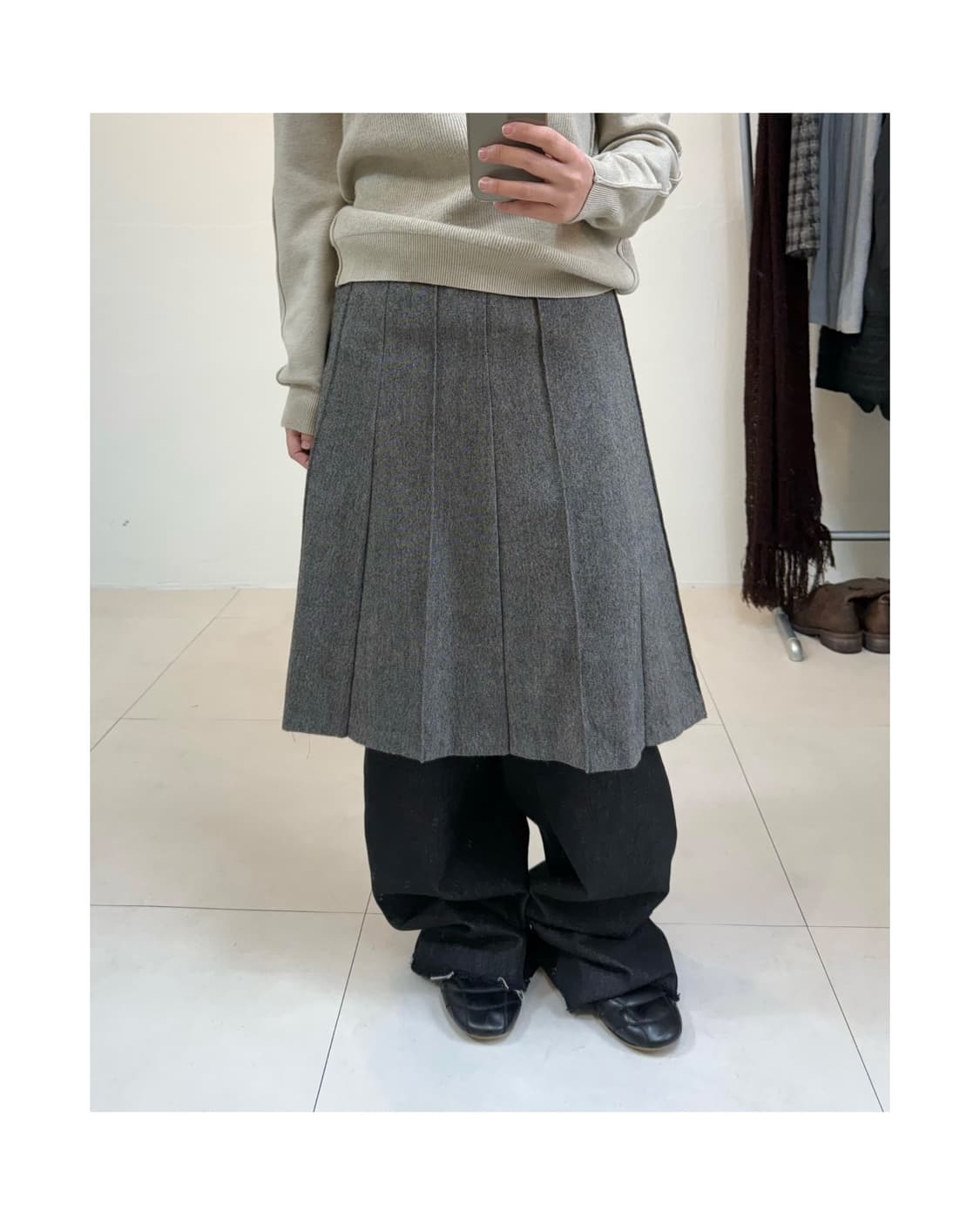 빈티지 미디 스커트 상품이미지1