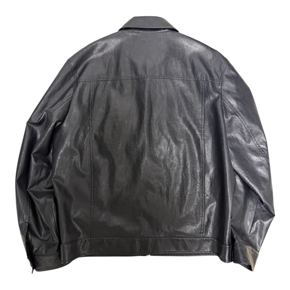 클럽모나코 가죽 봄버 자켓 네이비 상품이미지5