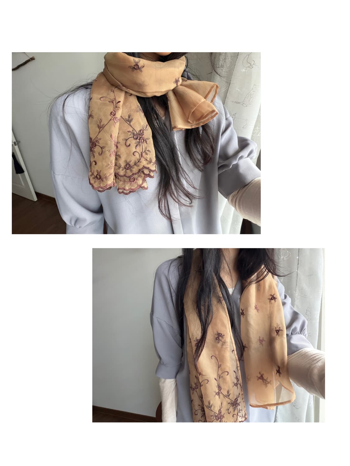 flower patterned scarf 상품이미지5