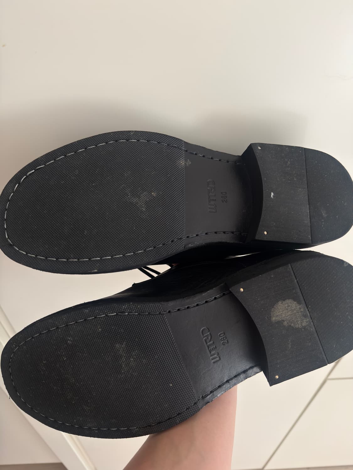 위더로드 / 헨리 홀스레더 4홀 더비슈즈 블랙 워싱 / 280 상품이미지7