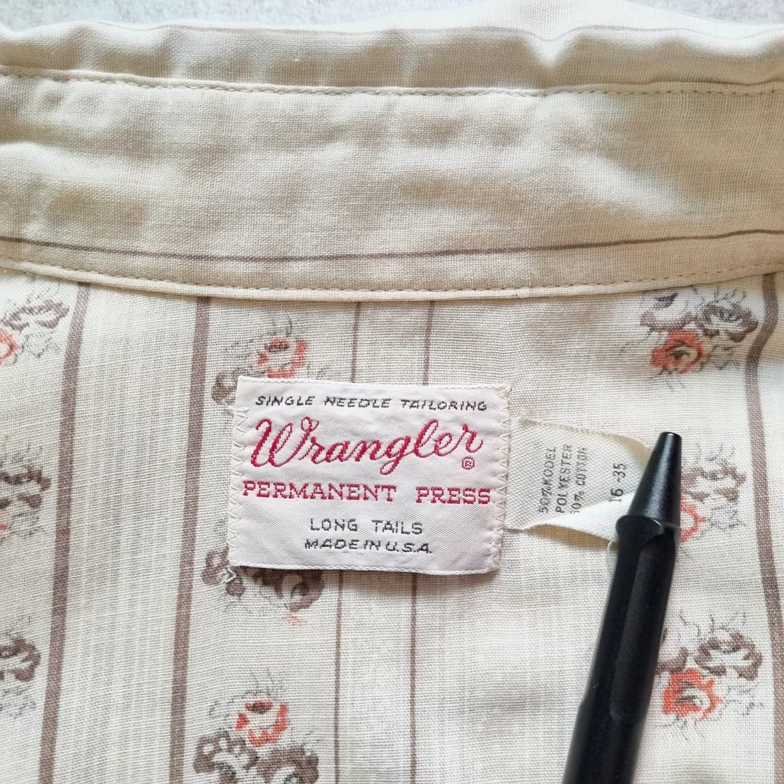 70s USA 랭글러 웨스턴 셔츠 16, L sz 상품이미지6