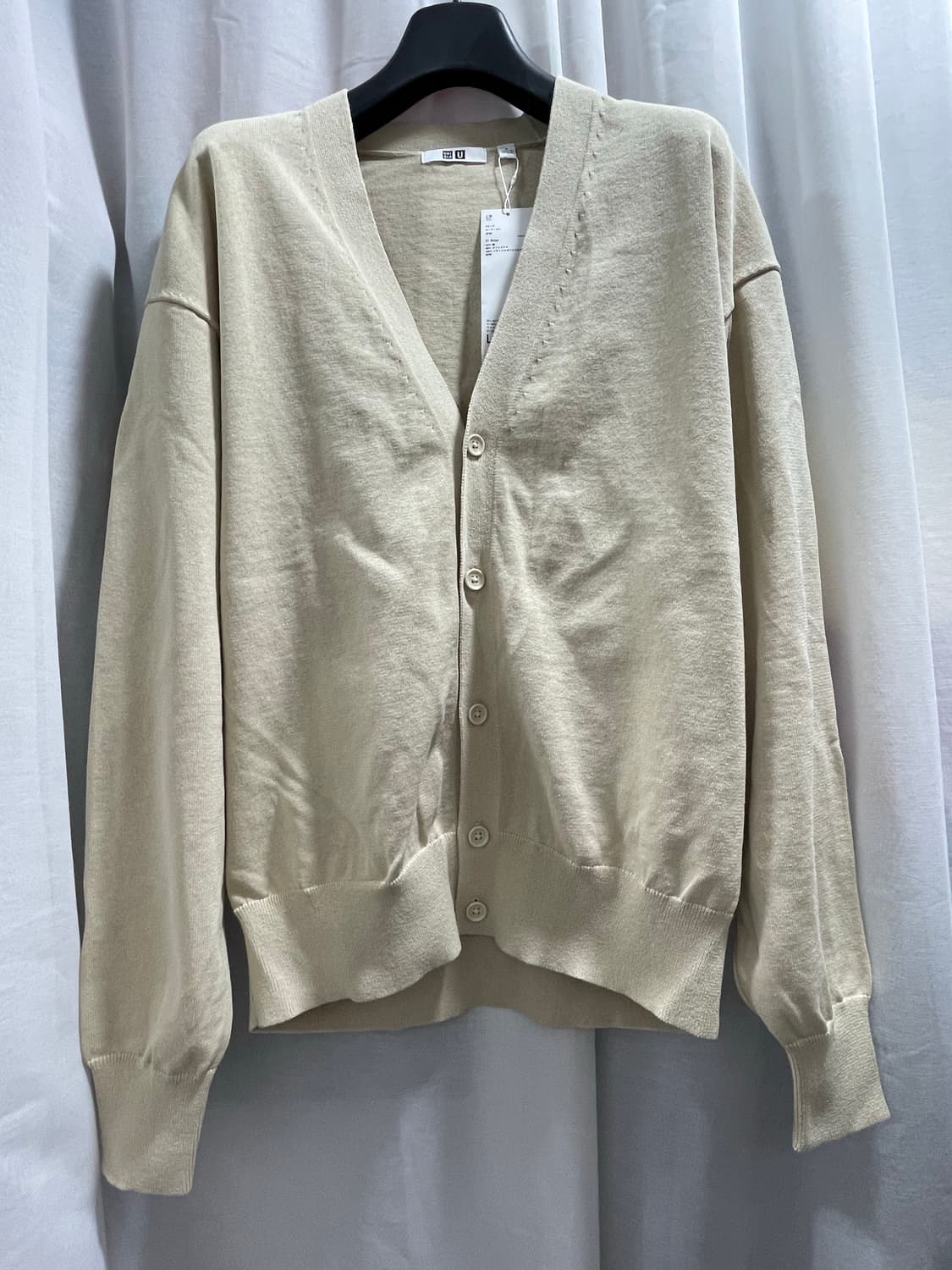 유니클로U/ V넥 가디건 베이지/ L 상품이미지1