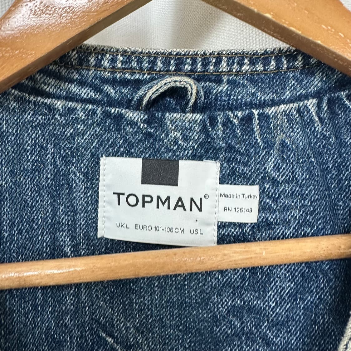   TOPMAN 남성 앞포켓 데님조끼 L  상품이미지9