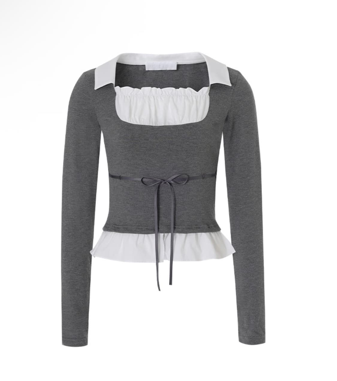 낫유어로즈 클레어탑 차콜 상품이미지2