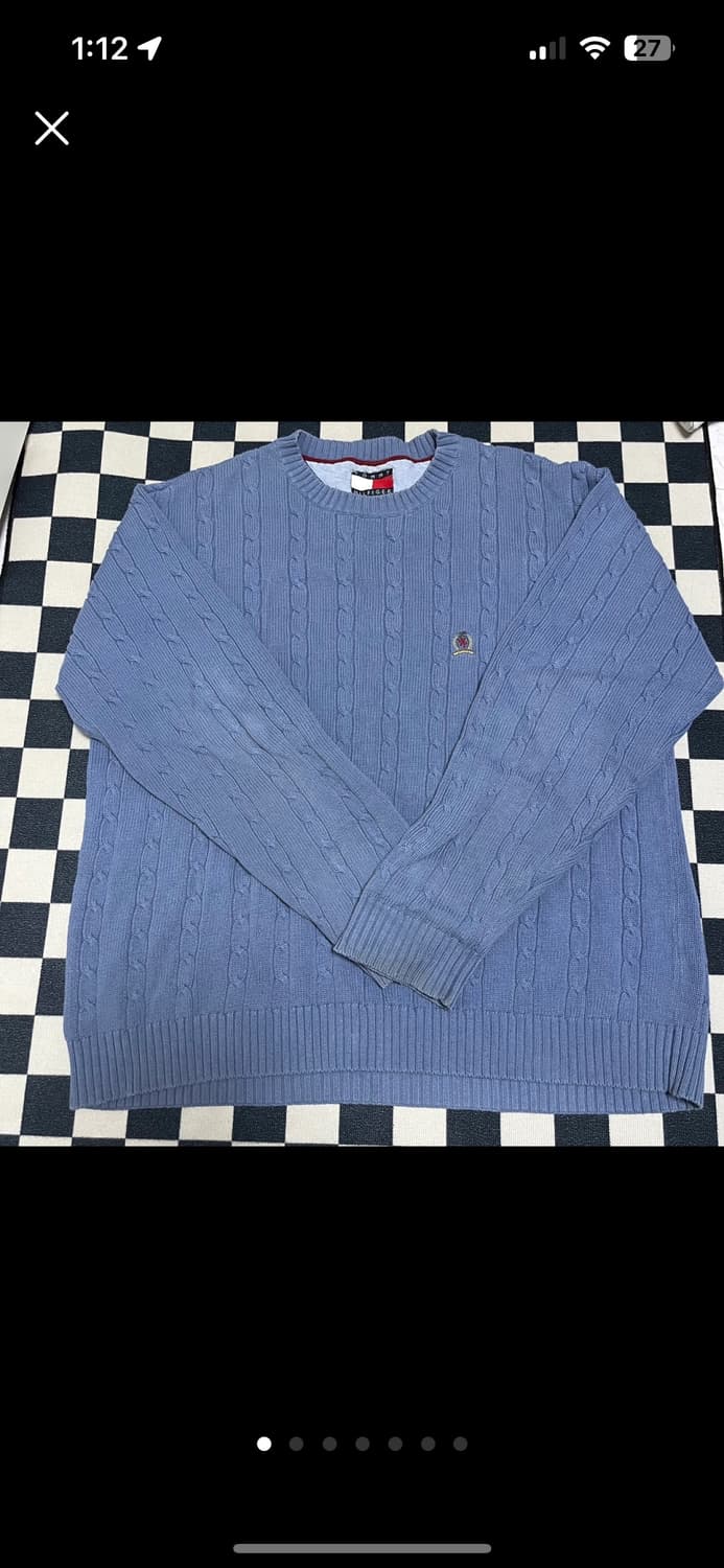 타미힐피거 빈티지 꽈배기 니트 L 판매 상품이미지1