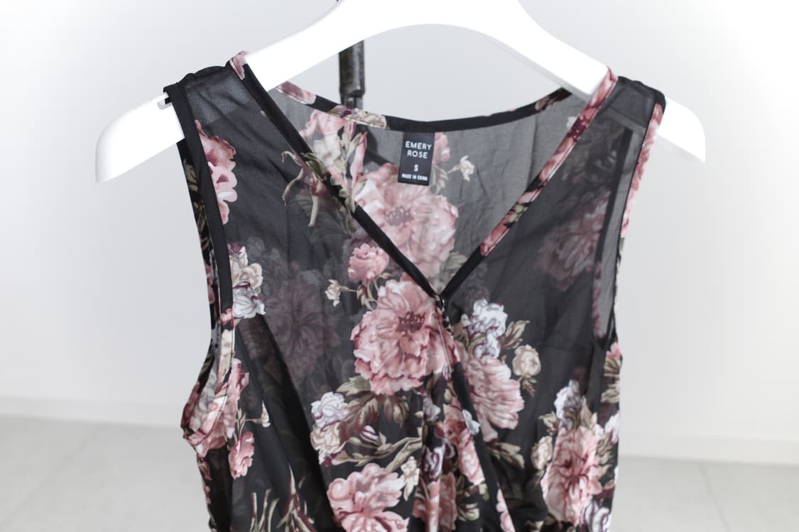 rose see-through sleeveless 상품이미지3