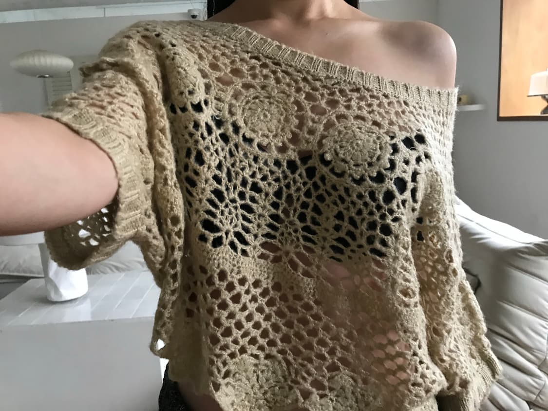 vintage crochet knit 상품이미지7