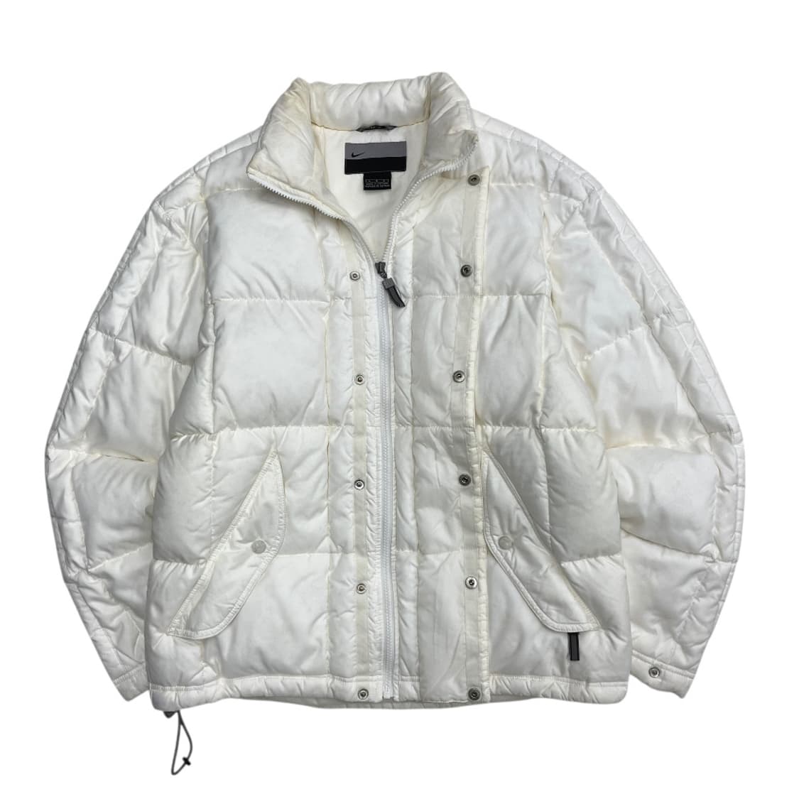 2000's 나이키 블랙로고 화이트 패딩 L 상품이미지2