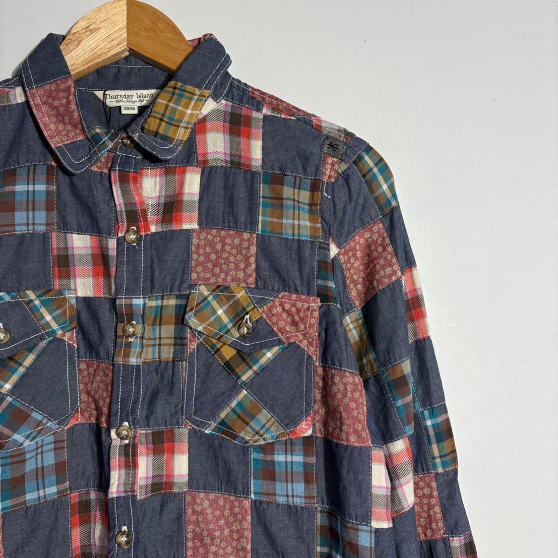 써스데이 아일랜드 패치워크 체크 셔츠 (무료배송) 상품이미지2