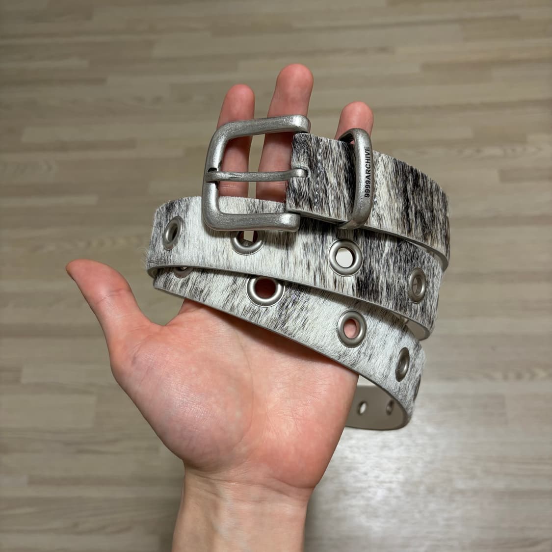 9999아카이브 카우하이드 아일렛 벨트 상품이미지2