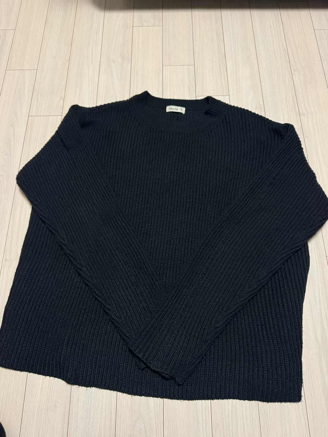 노클 Dylan Back Cable Knit Black 상품이미지4